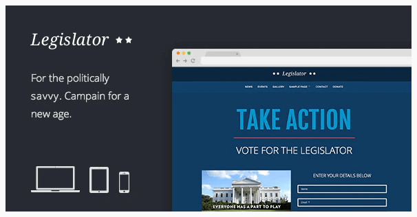 Legislator - Political WordPress Campaign
