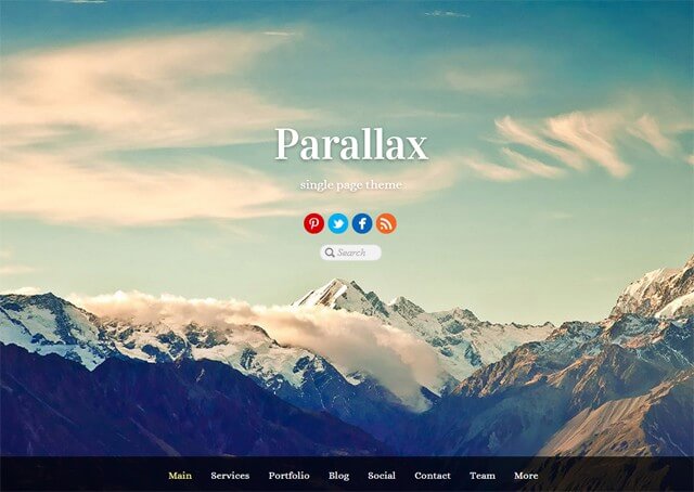 parralax-WordPress-single-page-theme