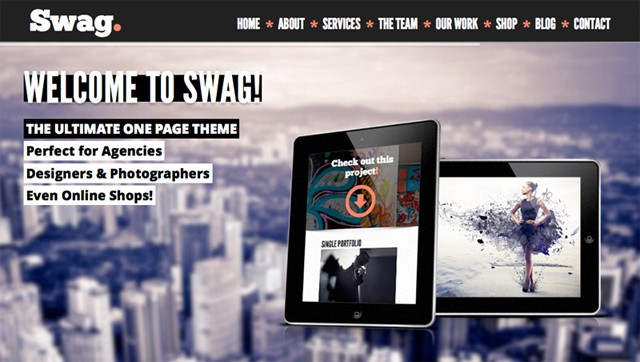 swag-WordPress-one-page-theme