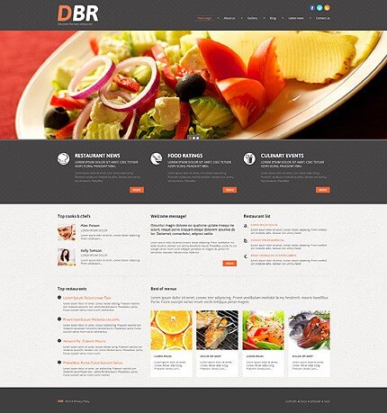 European Restaurant Responsive WordPress Theme