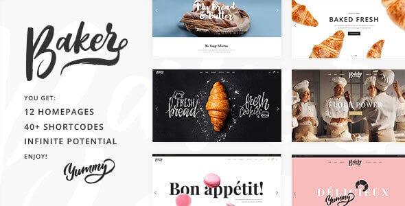 Baker Fresh Bakery Pastry and Cake Shop Theme