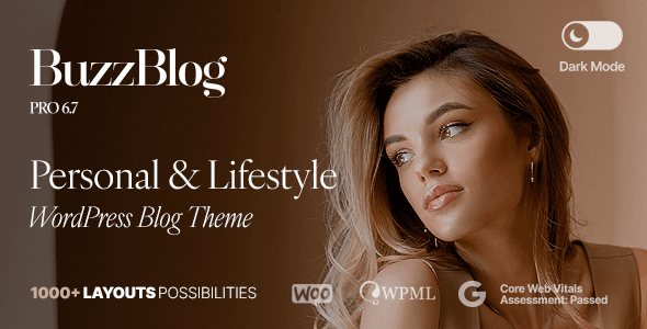 Buzz WordPress Theme with Dark Mode
