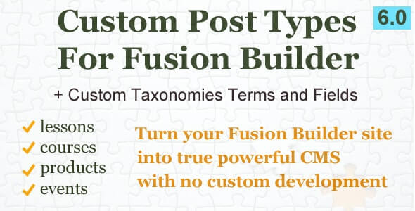 Custom Post Types for Fusion Builder