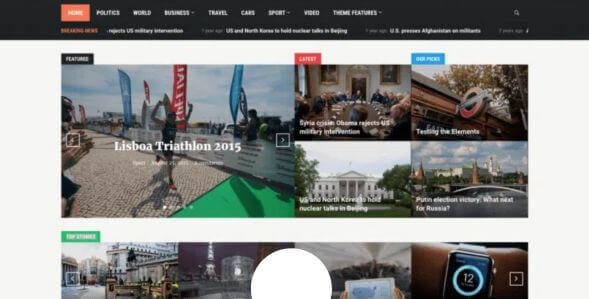 Domino Magazine WordPress Theme
