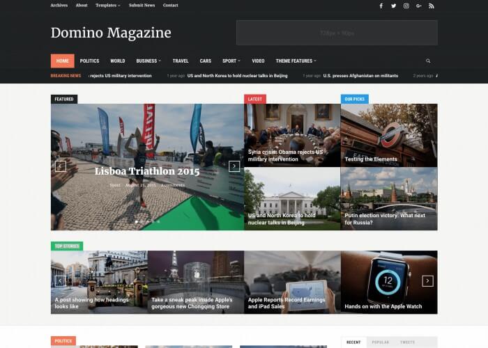 Domino Magazine Theme