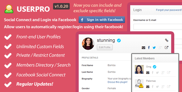 UserPro User Profiles with Social Login