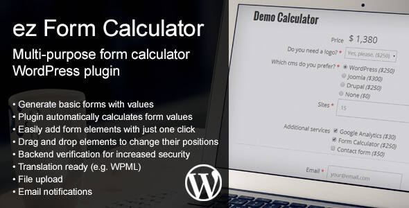 ez Form Calculator - WordPress plugin