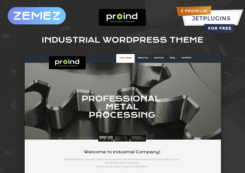 Proind Industrial Services WordPress Theme