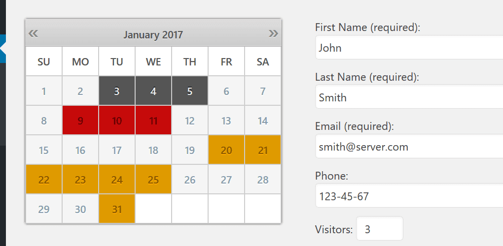Booking Calendar Plugin