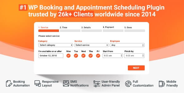 Bookly PRO – Appointment Booking and Scheduling Software