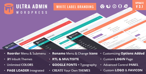 Ultra WordPress Admin Theme