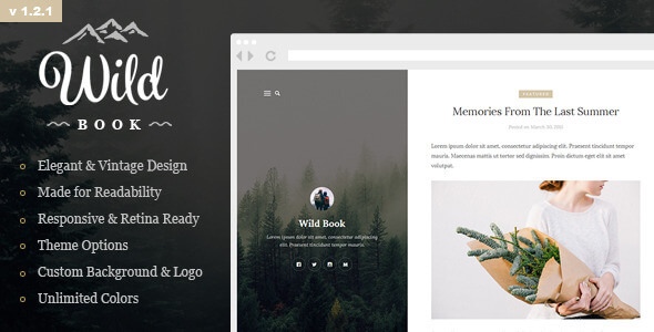 Wild Book - Vintage and Elegant WordPress Theme