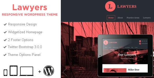 Lawyers - Responsive Business WordPress Theme