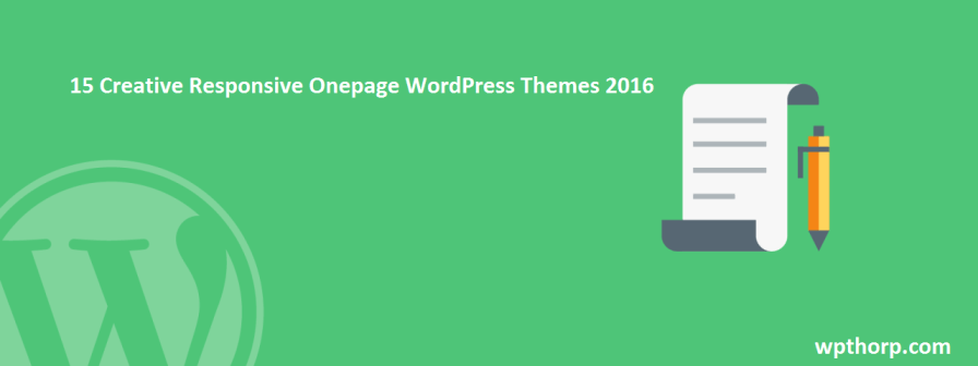 Creative Responsive Onepage WordPress Themes 2016