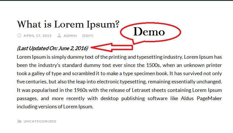 Last Updated Date in WordPress Blog Posts