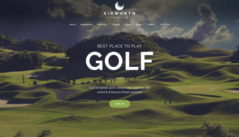 Eirworth Golfing Club Responsive WordPress Theme