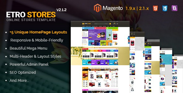 Etrostore Multipurpose Responsive Magento 2 1 Theme
