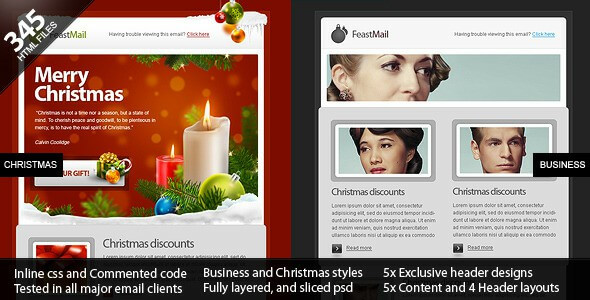 Feastmail christmas and corporate email template