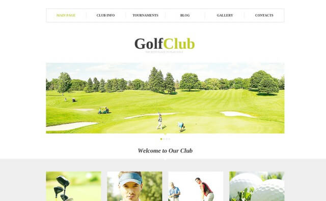 Golf Club WordPress Theme 1