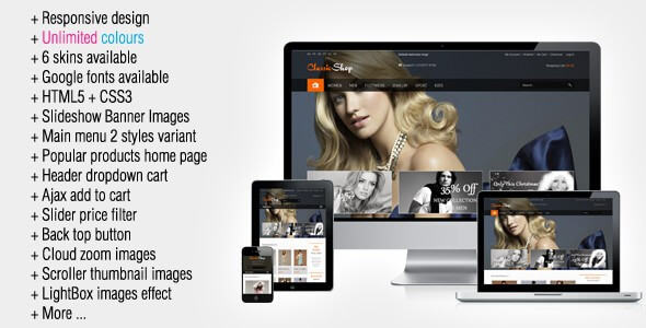 ClassicShop Responsive Magento Theme