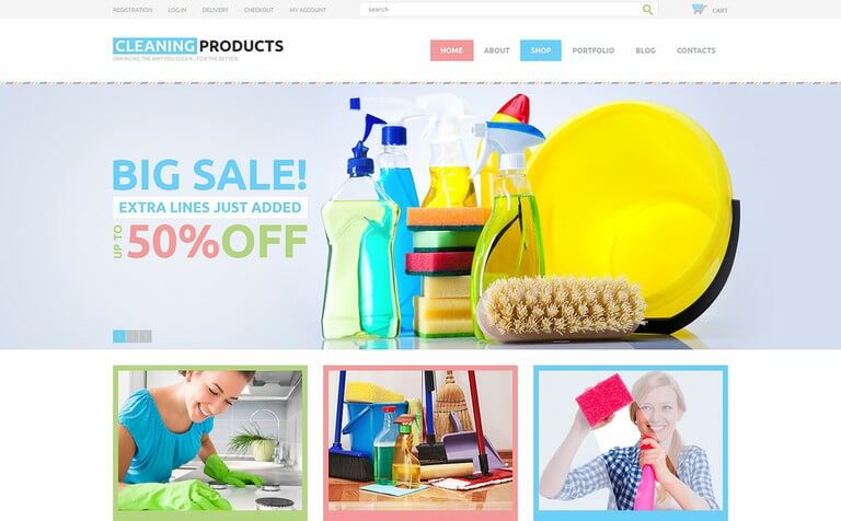 Cleaning Responsive WooCommerce Theme