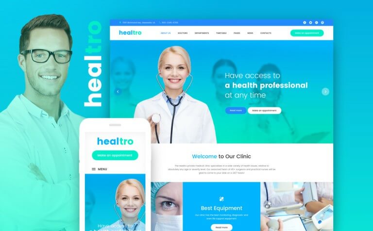 Healtro Private Medical Clinic Responsive WordPress Theme