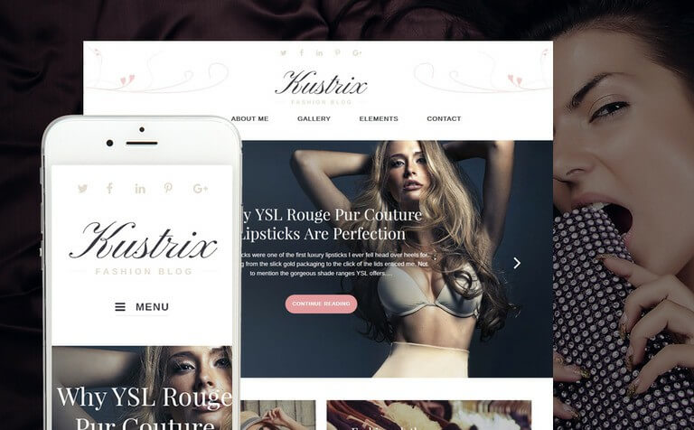 Kustrix Fashion Blog Magazine WordPress Theme