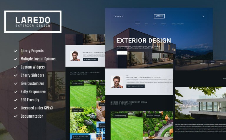 Laredo Exterior Design Company WordPress Theme