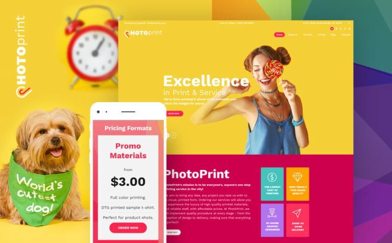 PhotoPrint Print Shop Responsive WordPress Theme