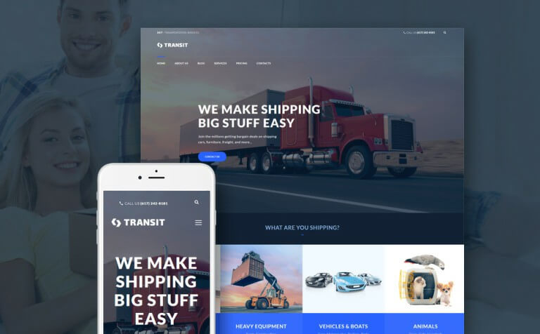 Transit Logistics and Transportation Service WordPress Theme