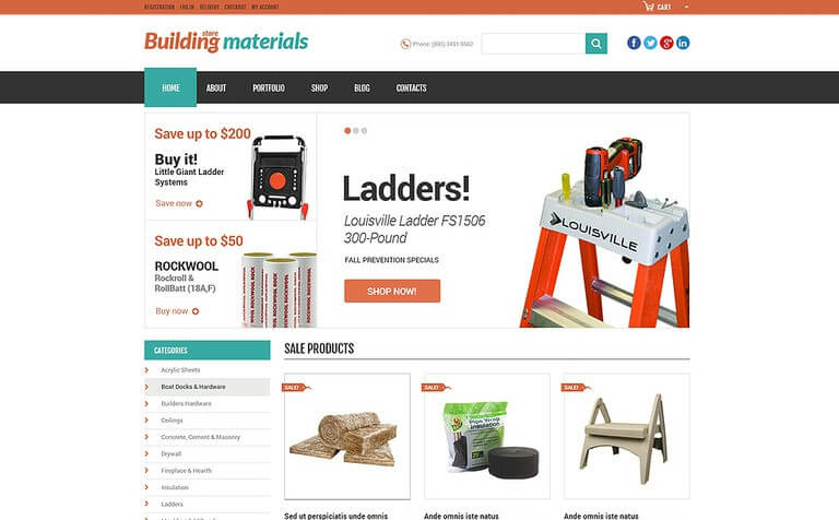 Universal Building Supplies WooCommerce Theme