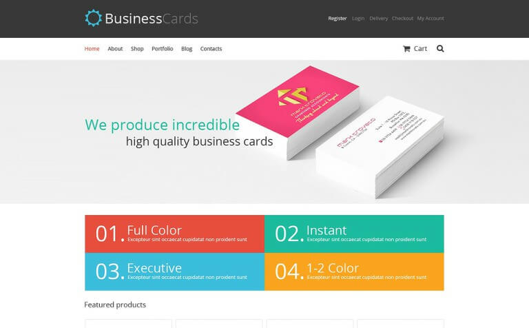 Business Cards Store WooCommerce Theme