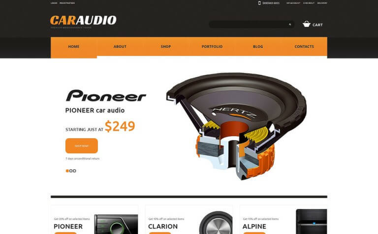 Car Audio Responsive WooCommerce Theme