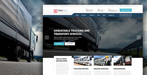 CargoPress Logistic Warehouse Transport WP