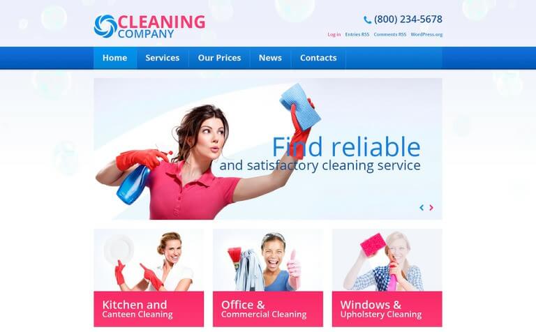 Cleaning Services WordPress Theme 4