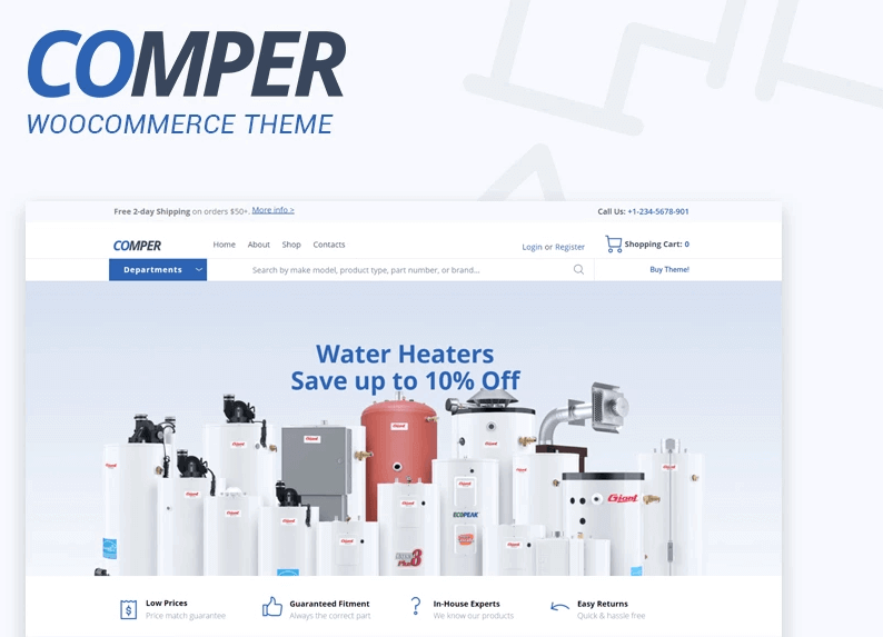 Comper Plumbing WooCommerce Theme