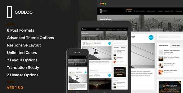 GoBlog Responsive WordPress Blog Theme