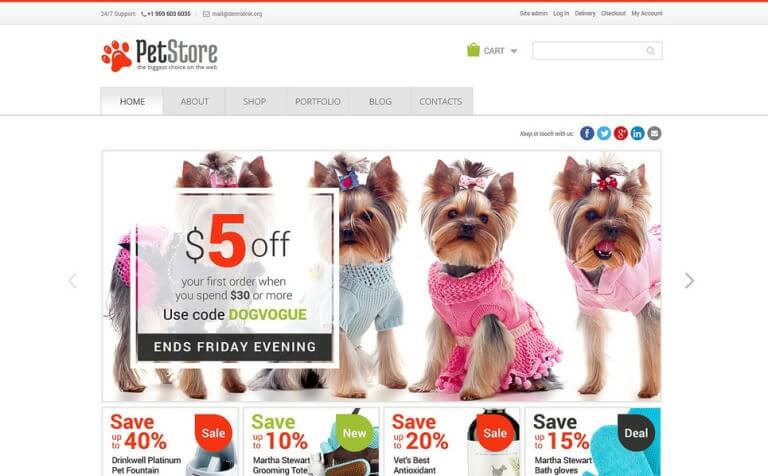 Pet Shop Responsive WooCommerce Theme
