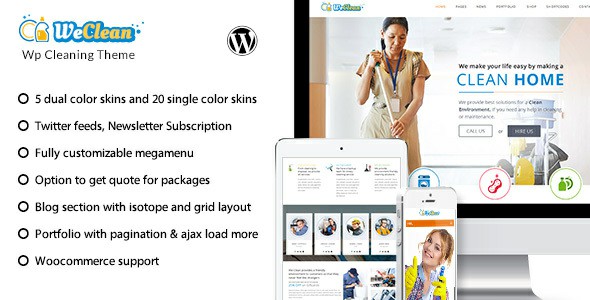 We Clean WordPress Theme
