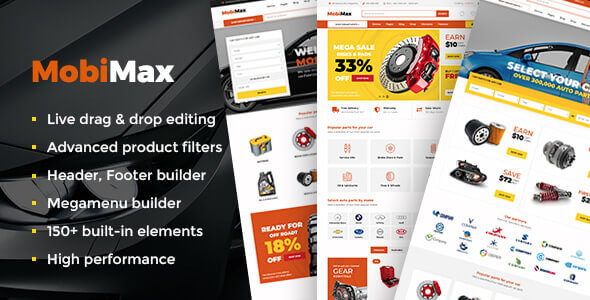 Mobimax Auto Parts WordPress Theme