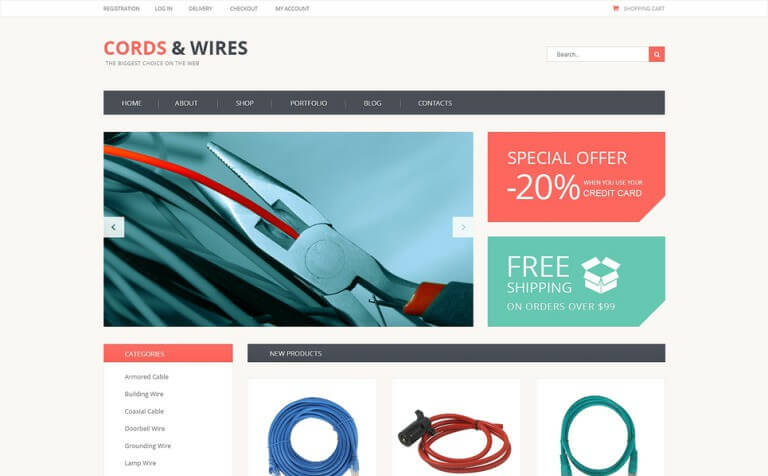 Cords Wires Store WooCommerce Theme