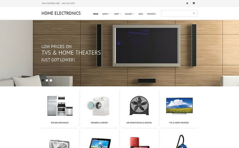 Home Electronics WooCommerce Theme 1