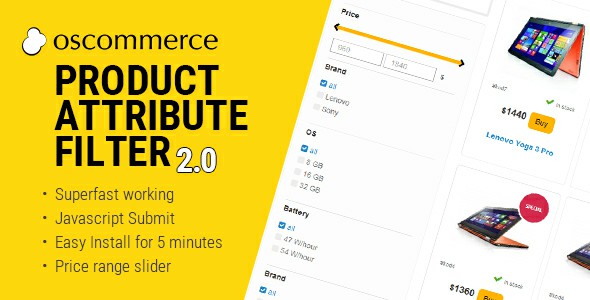 Product Attribute Filter 2.0 for osCommerce