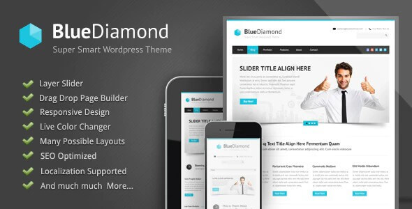 Blue Diamond Responsive Corporate Wp Theme