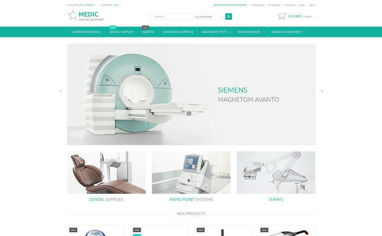 Medical Equipment Magento Theme