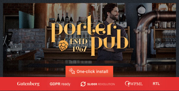 Porter Pub Bar WordPress Theme