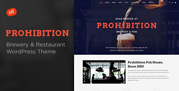 Prohibition Brewery Restaurant Theme