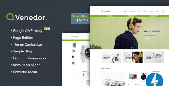 Venedor Prestashop AMP Theme