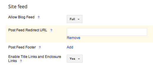 Enable RSS Feed in Blogger 2