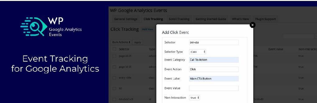 WP Google Analytics Events 1
